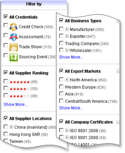 User-friendly filtering system